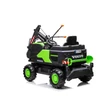 Kép 2/18 - 12 voltos elektromos gyermek traktor és kotrógép markoló lapáttal zöld színben