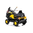 Kép 2/17 - 12 voltos elektromos gyermek traktor és kotrógép markoló lapáttal sárga színben