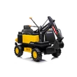 Kép 4/17 - 12 voltos elektromos gyermek traktor és kotrógép markoló lapáttal sárga színben