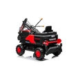 Kép 2/17 - 12 voltos elektromos gyermek traktor és kotrógép markoló lapáttal piros színben