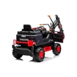 Kép 4/17 - 12 voltos elektromos gyermek traktor és kotrógép markoló lapáttal piros színben
