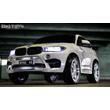 BMW X6 M XXL elektromos 2 személyes kisautó gyerekeknek bőrüléssel, gumi kerékkel, távirányítóval, fehér színben