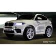 BMW X6 M XXL elektromos 2 személyes kisautó gyerekeknek bőrüléssel, gumi kerékkel, távirányítóval, fehér színben