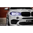 Kép 8/11 - BMW X6 M XXL elektromos 2 személyes kisautó gyerekeknek bőrüléssel, gumi kerékkel, távirányítóval, fehér színben