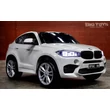 Kép 9/11 - BMW X6 M XXL elektromos 2 személyes kisautó gyerekeknek bőrüléssel, gumi kerékkel, távirányítóval, fehér színben