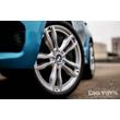 BMW X6 M XXL elektromos 2 személyes kisautó gyerekeknek bőrüléssel, gumi kerékkel, távirányítóval, metálkék színben