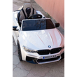 BMW M5 elektromos 24 Voltos kisautó gyerekeknek bőrüléssel, gumi kerékkel, távirányítóval, metál ezüst színben