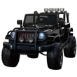 Kép 1/11 - MONSTER jeep 4X4 elektromos 2 személyes kisautó gumi kerekekkel fekete