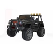 Kép 2/11 - MONSTER jeep 4X4 elektromos 2 személyes kisautó gumi kerekekkel fekete