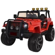 Kép 1/9 - MONSTER jeep 4X4 elektromos 2 személyes kisautó gumi kerekekkel fekete