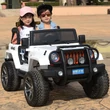 Kép 4/9 - MONSTER jeep 4X4 elektromos 2 személyes kisautó gumi kerekekkel fehér