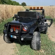 Kép 9/11 - MONSTER jeep 4X4 elektromos 2 személyes kisautó gumi kerekekkel fekete