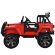 MONSTER jeep 4X4 elektromos 2 személyes kisautó gumi kerekekkel piros