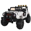 Kép 1/9 - MONSTER jeep 4X4 elektromos 2 személyes kisautó gumi kerekekkel fekete