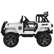 Kép 2/9 - MONSTER jeep 4X4 elektromos 2 személyes kisautó gumi kerekekkel fehér