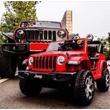 jeep wrangler rubicon elektromos gyerek kisautó kétszemélyes gumi kerékkel és bőrüléssel