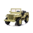 Kép 2/18 - USA ARMY 4x4 Jeep 3 személyes elektromos kisautó bőrüléssel és gumi kerékkel