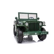 Kép 5/18 - USA ARMY 4x4 Jeep 3 személyes elektromos kisautó bőrüléssel és gumi kerékkel