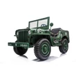 Kép 6/18 - USA ARMY 4x4 Jeep 3 személyes elektromos kisautó bőrüléssel és gumi kerékkel