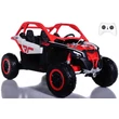 Kép 1/16 - 2 szemelyes elektromos homokfuto CAN-AM Maverick 12 Volt piros