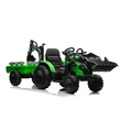 Kép 16/16 - 12 voltos elektromos germek traktor markololapattal utanfutoval zöld színben