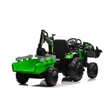 Kép 2/16 - 12 voltos elektromos germek traktor markololapattal utanfutoval zöld színben