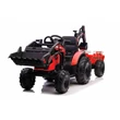 Kép 1/14 - 12 voltos elektromos germek traktor markololapattal utanfutoval piros színben