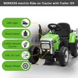 Kép 4/7 - elektromos traktor gyerekeknek utanfutoval es taviranyitoval zold