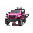 Kép 7/11 - jeep wrangler rubicon elektromos gyerek kisautó kétszemélyes gumi kerékkel és bőrüléssel