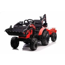 12 voltos elektromos germek traktor markololapattal utanfutoval piros színben