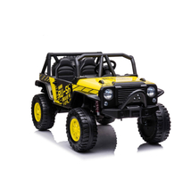 Dakar JEEP 4X4 2 személyes elektromos kisautó 24 VOLT sárga színben