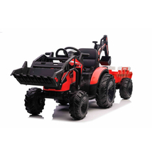 12 voltos elektromos germek traktor markololapattal utanfutoval piros színben
