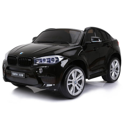 BMW X6 M XXL elektromos 2 személyes kisautó gyerekeknek bőrüléssel, gumi kerékkel, távirányítóval, fekete színben
