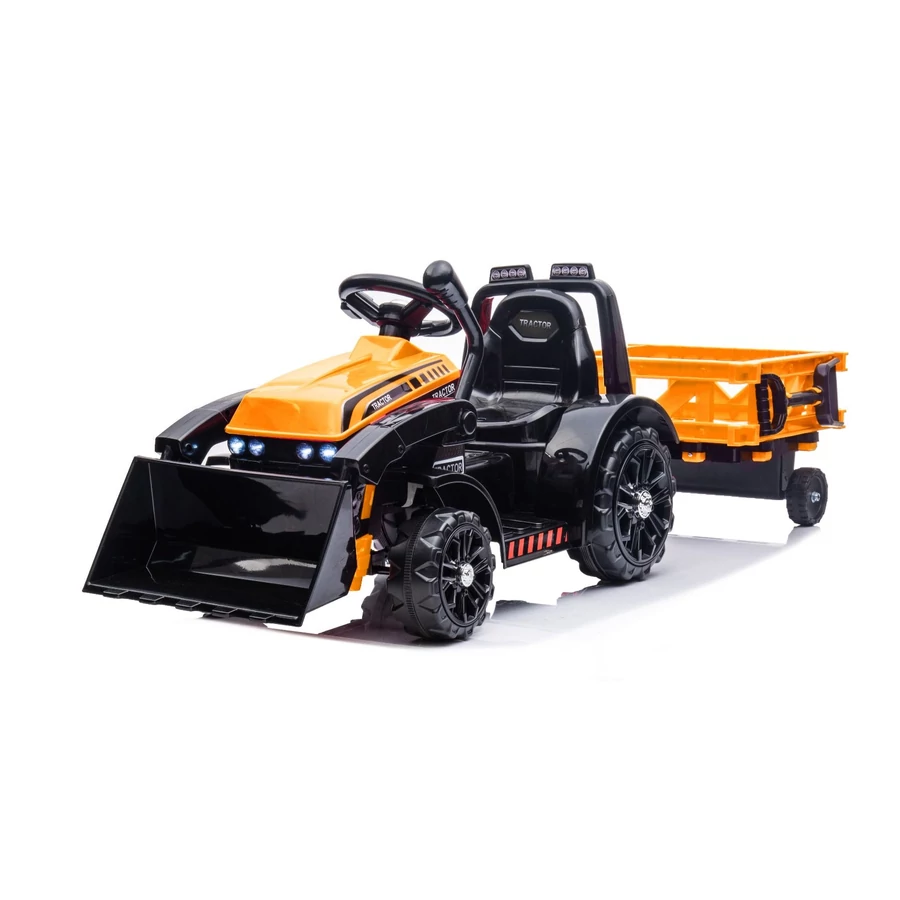 FARMER elektromos traktor 6V merőkanállal és utánfutóval