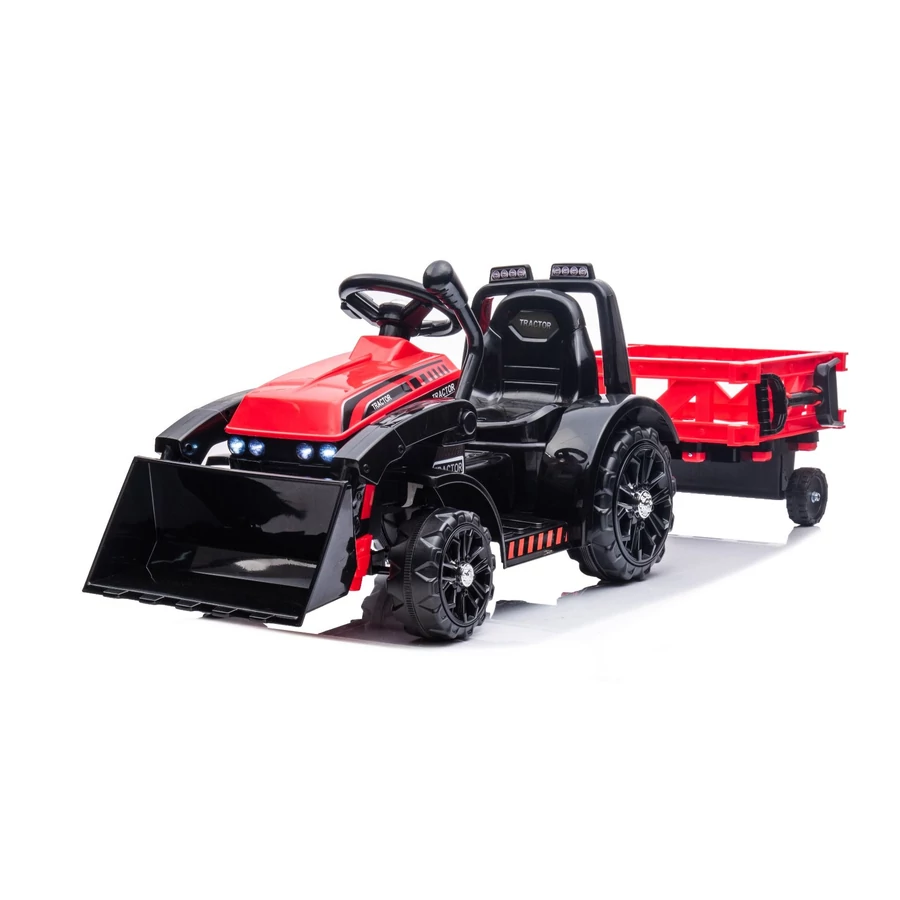 FARMER elektromos traktor 6V merőkanállal és utánfutóval