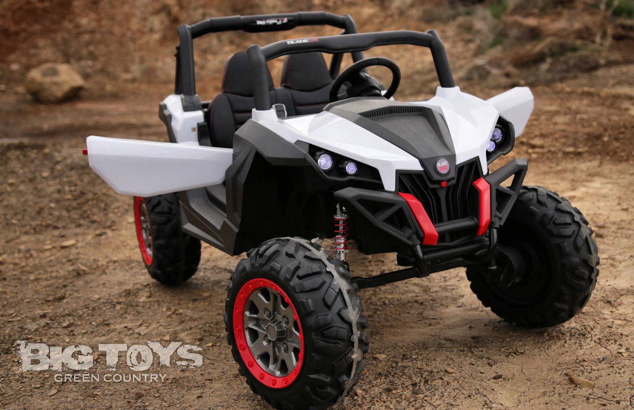 NEW RSX homokfutó 4x4 Li-akku elektromos 2 személyes buggy kisautó fehér 2.4 GHZ