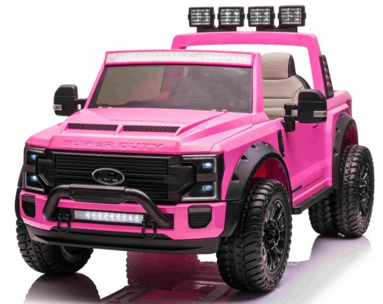 Ford Super Duty 4x4 elektromos 2 személyes kisautó 24 Volt 2.4 GHZ eredeti Ford licenc PINK