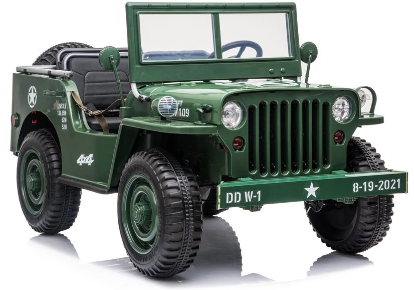 USA ARMY 4x4 Jeep 3 személyes elektromos kisautó 12 Volt 2.4 GHz
