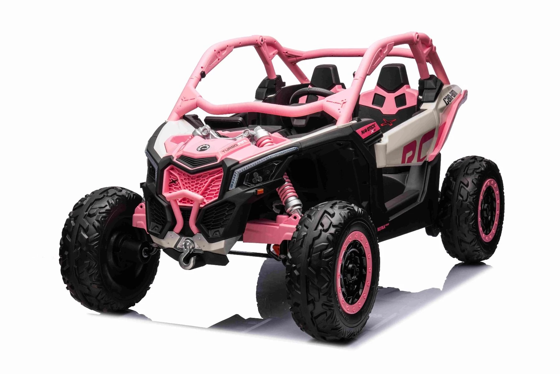 CAN-AM Maverick homokfutó 4x4 elektromos 2 személyes kisautó 2.4 GHZ pink