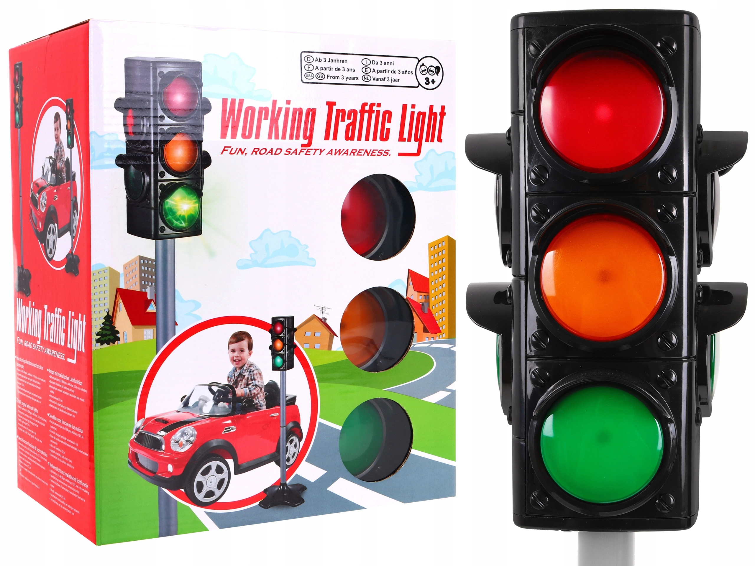 Közlekedési lámpa elektromos gyermek járművekhez