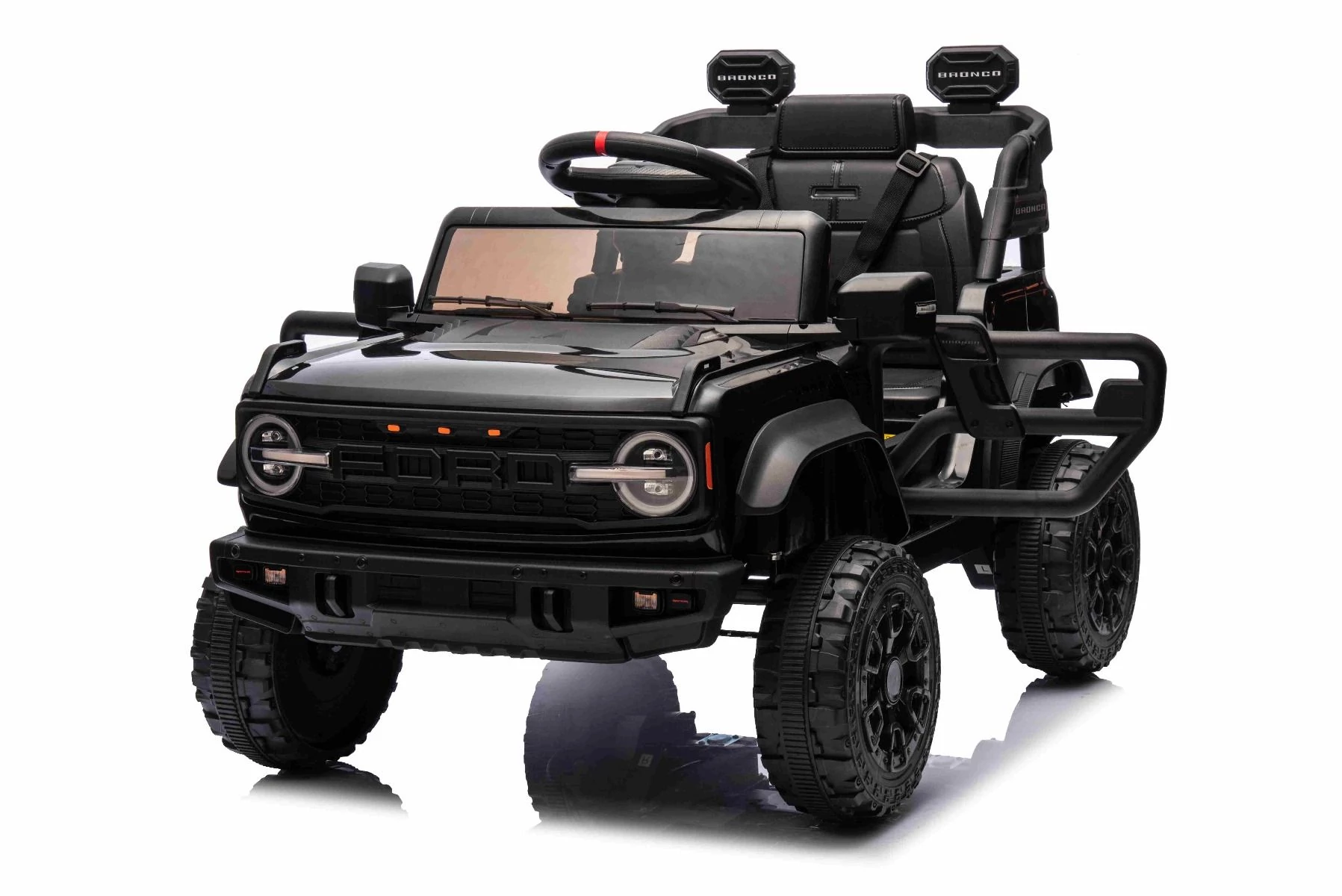 Ford Bronco fekete elektromos egyszemélyes kisautó LI-akku 2.4 GHZ eredeti Ford licenc