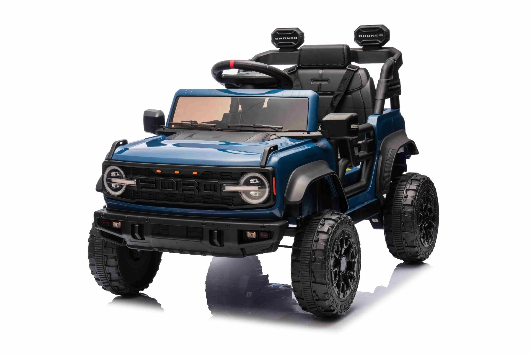 Ford Bronco kék elektromos egyszemélyes kisautó LI-akku 2.4 GHZ eredeti Ford licenc