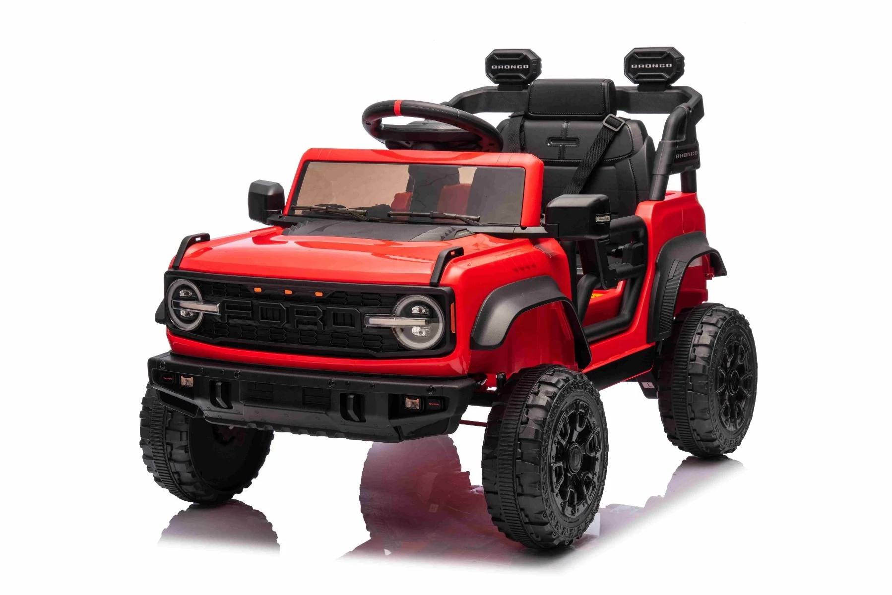 Ford Bronco piros elektromos egyszemélyes kisautó LI-akku 2.4 GHZ eredeti Ford licenc