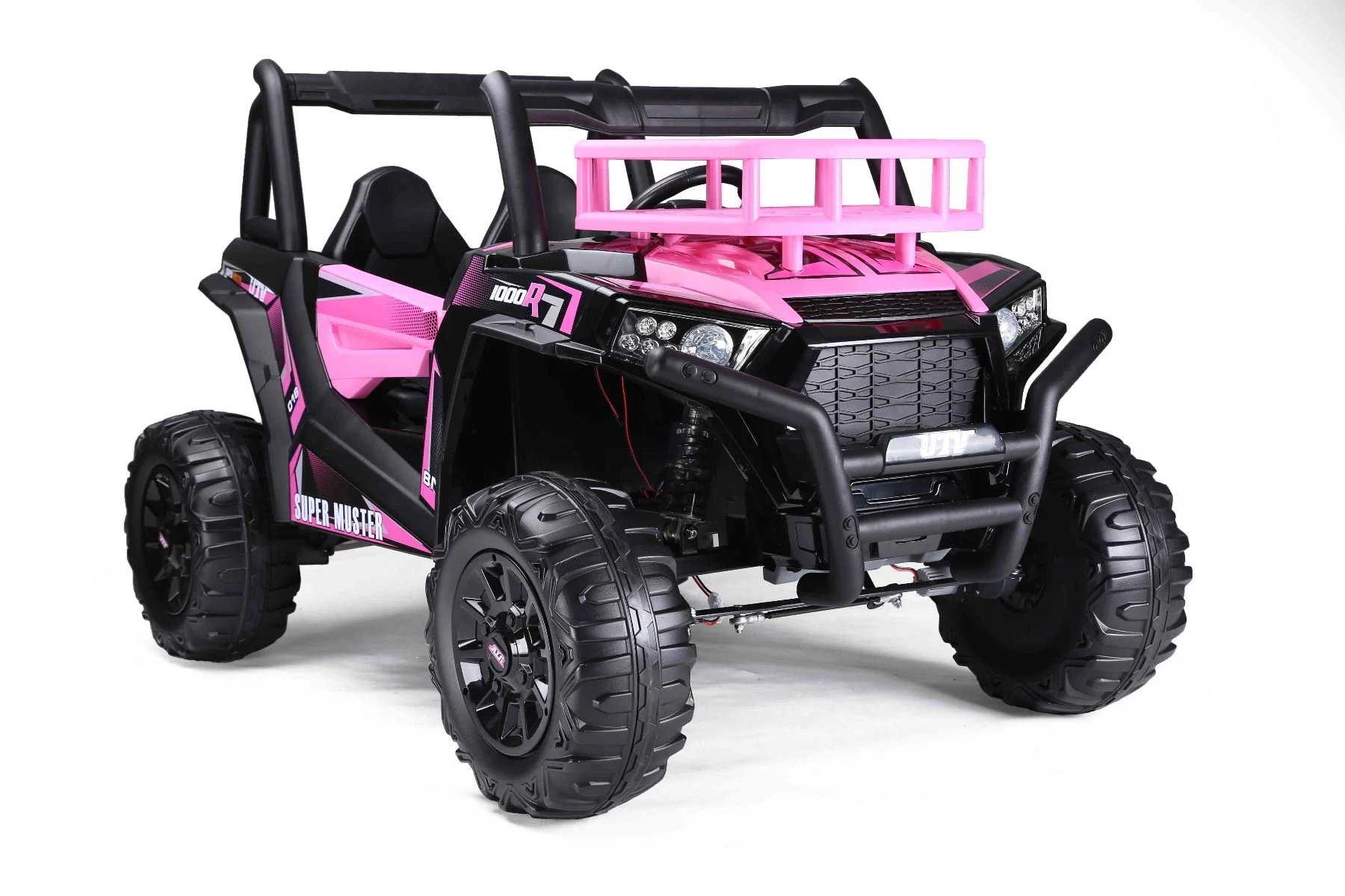 SUPER MASTER rózsaszín homokfutó 24 VOLT LI-akku 2 személyes buggy kisautó 2.4 GHZ