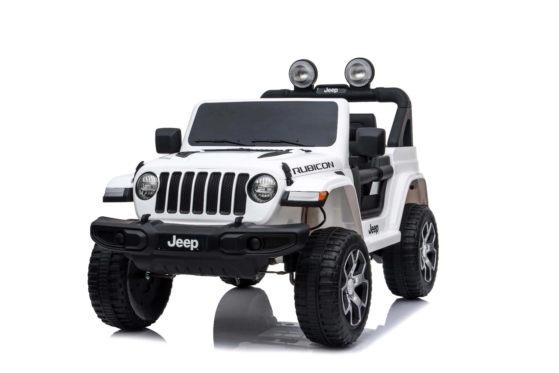 Jeep Wrangler Rubicon 4x4 fehér elektromos kis kétszemélyes kisautó Li-akku